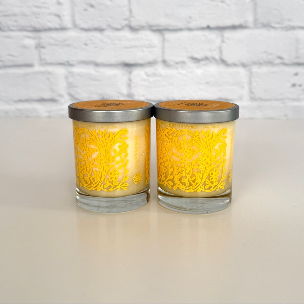 New Lemongrass Lemon Peel Soy Candles Aromatherapy (x2)